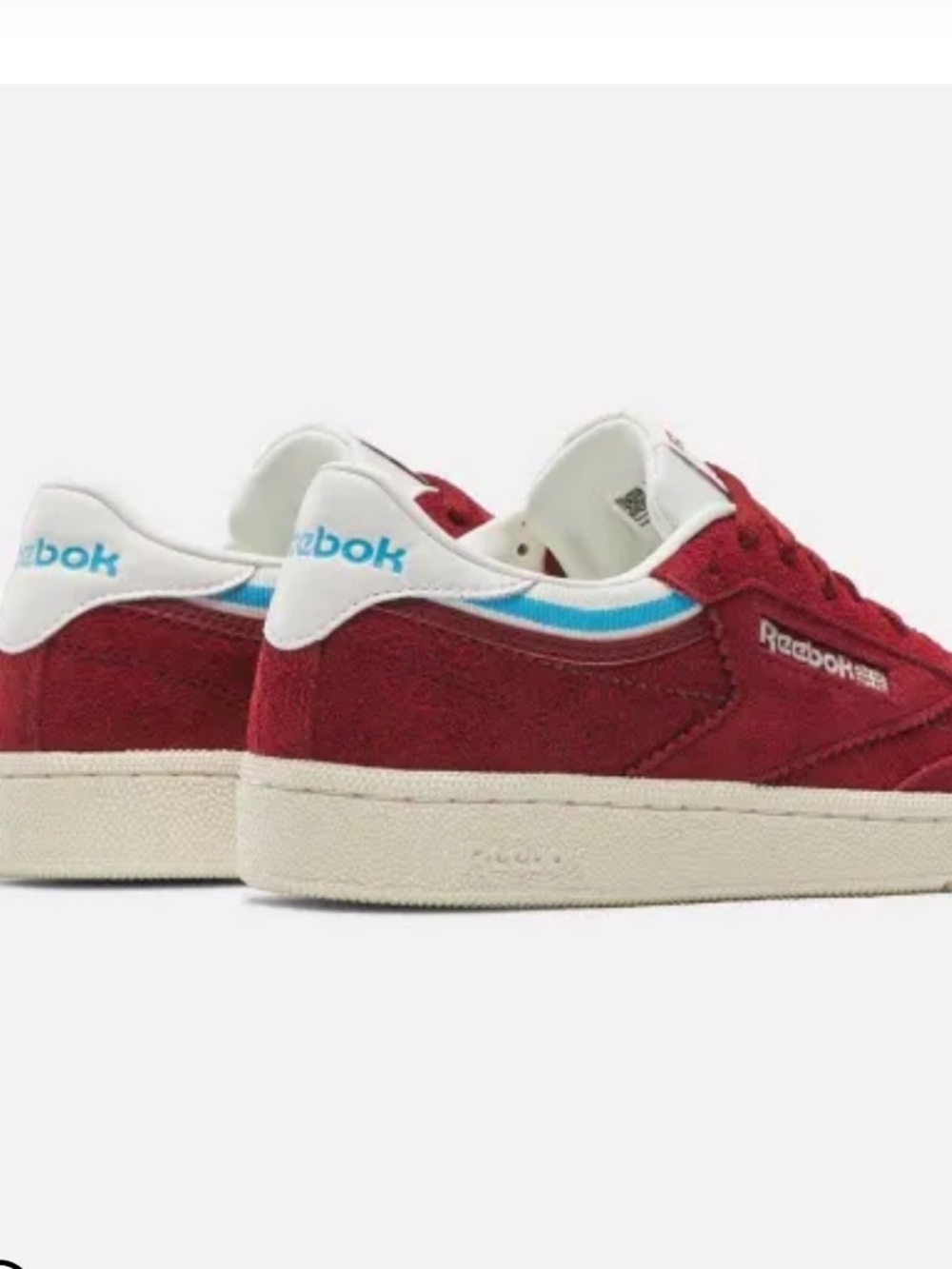 Reebok Classics Club C  85 Trainers Sneakers Hairy Suede Low-Top Sneakers Red 9 - Picture 6 of 15